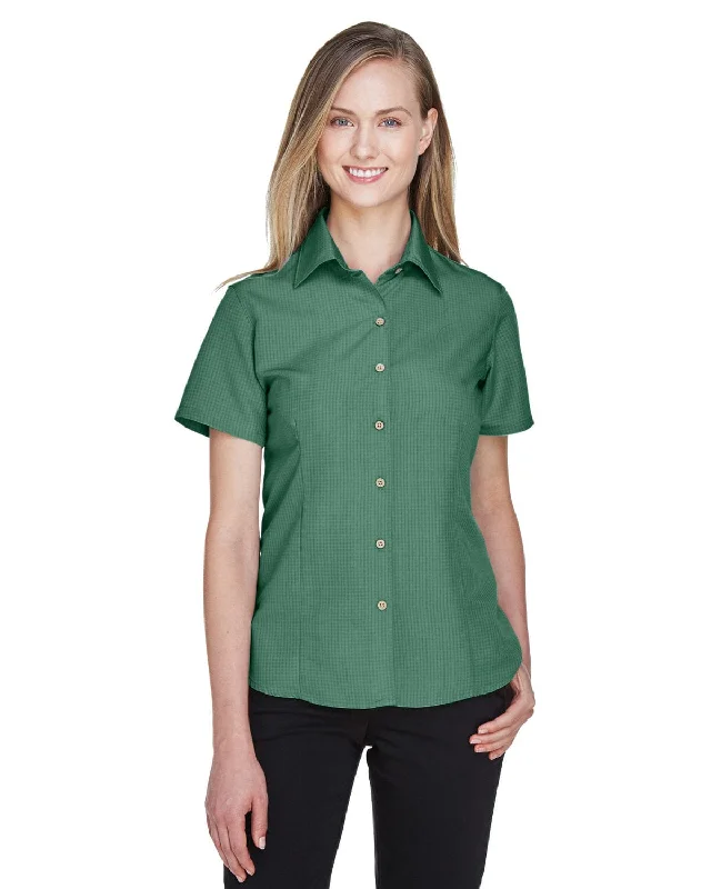 Buy Now Harriton Ladies Barbados Textured Camp Shirt | Palm Green