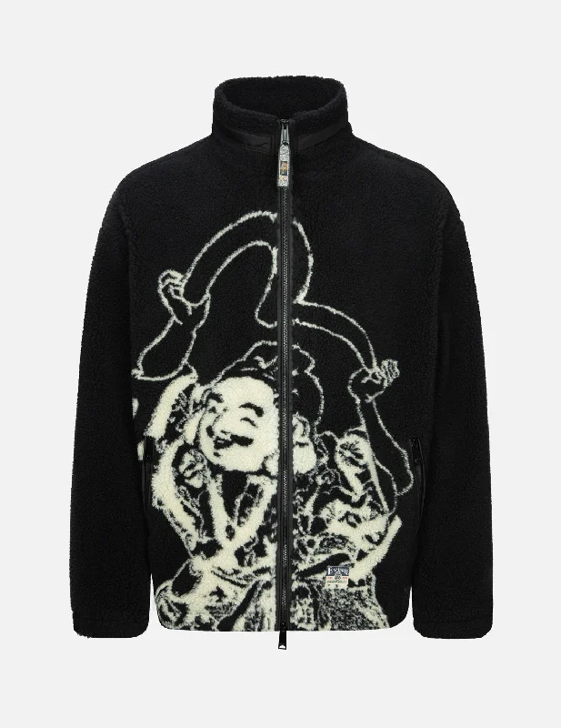Big Deal Godhead and Seagull Jacuard Relax Fit Sherpa Jacket