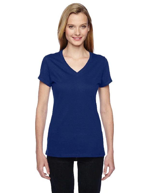 Act Fast Fruit of the Loom Ladies 100% Sofspun V-Neck T-Shirt | Admiral Blue