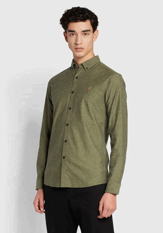 Mega Sale Farah Steen Slim Fit Shirt, Sage Green