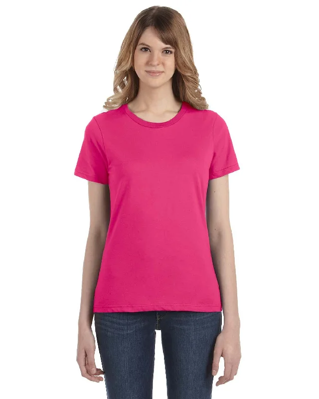 Now or Never Anvil Ladies Fashion Fit T-Shirt | Hot Pink