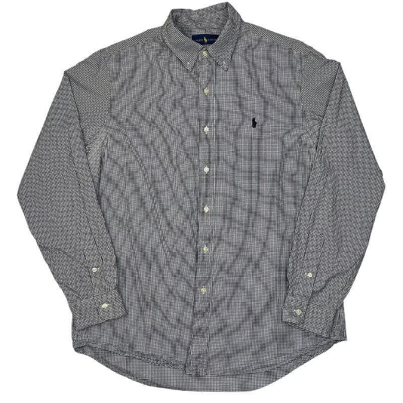 Weekend Savings Bonanza Ralph Lauren Black & White Chequered Long Sleeve Shirt