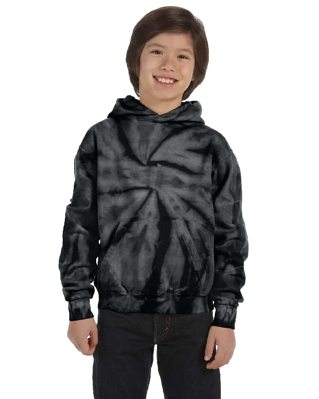 Weekend Bargains to Relish Tie-Dye Youth Pullover Hoodie | Spider Black