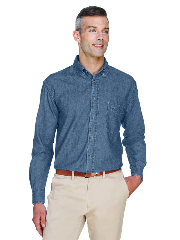 Weekend Deals to Brighten Your Day Harriton Long Sleeve Denim Shirt