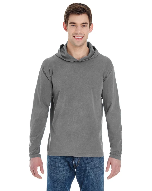 Deal of the Day Comfort Colors Heavyweight Long Sleeve Hooded T-Shirt | Grey
