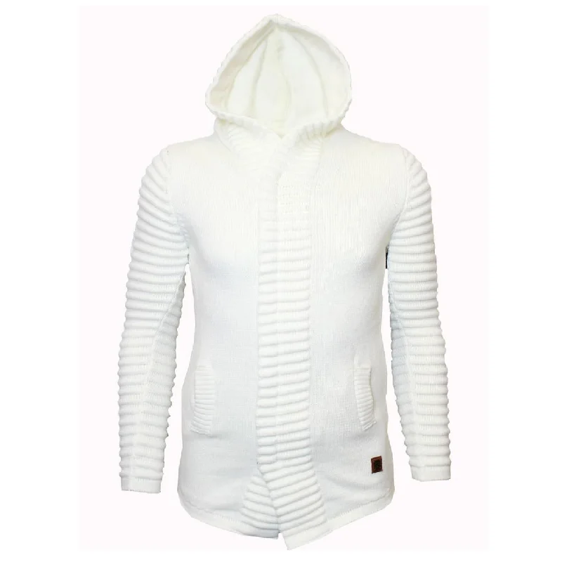 Cash Savings M4215 Makobi Ribbed Elongated Sweater - Natural