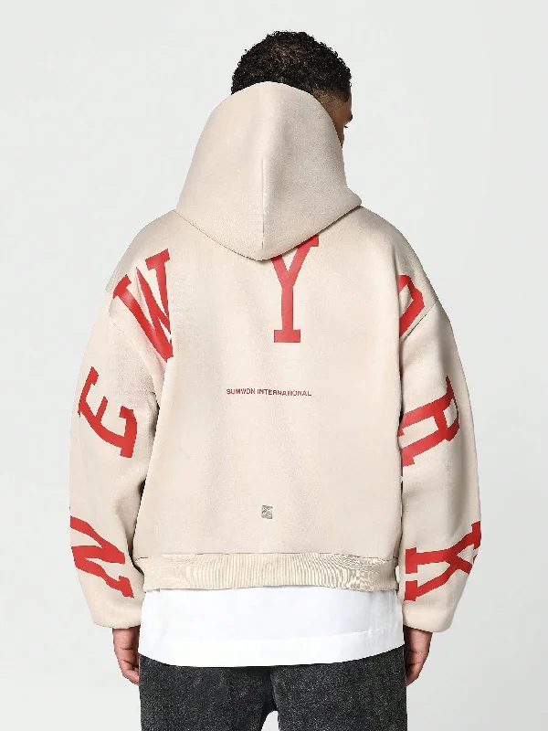 The Best Prices Overhead Hoodie With Back New York Graphic Print