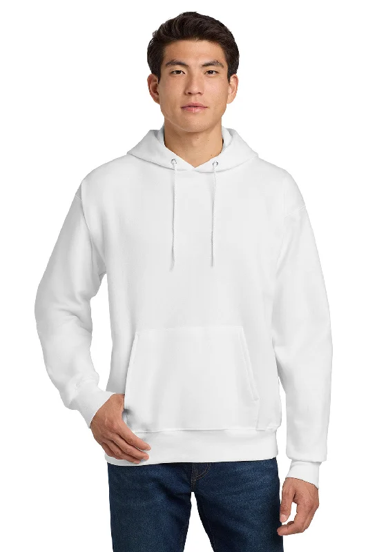 Extra Savings Hanes Mens Ultimate Cotton PrintPro XP Pill Resistant Hooded Sweatshirt Hoodie w/ Pouch Pocket - White Extra Savings Hanes Mens Ultimate Cotton PrintPro XP Pill Resistant Hooded Sweatshirt Hoodie w/ Pouch Pocket - White