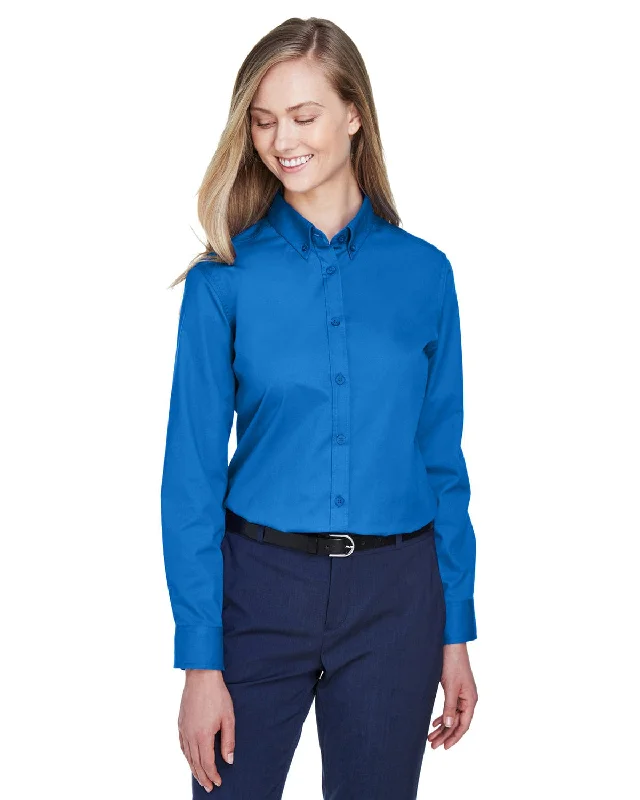 Price Cut Core 365 Operate Ladies Long Sleeve Twill Shirt | True Royal