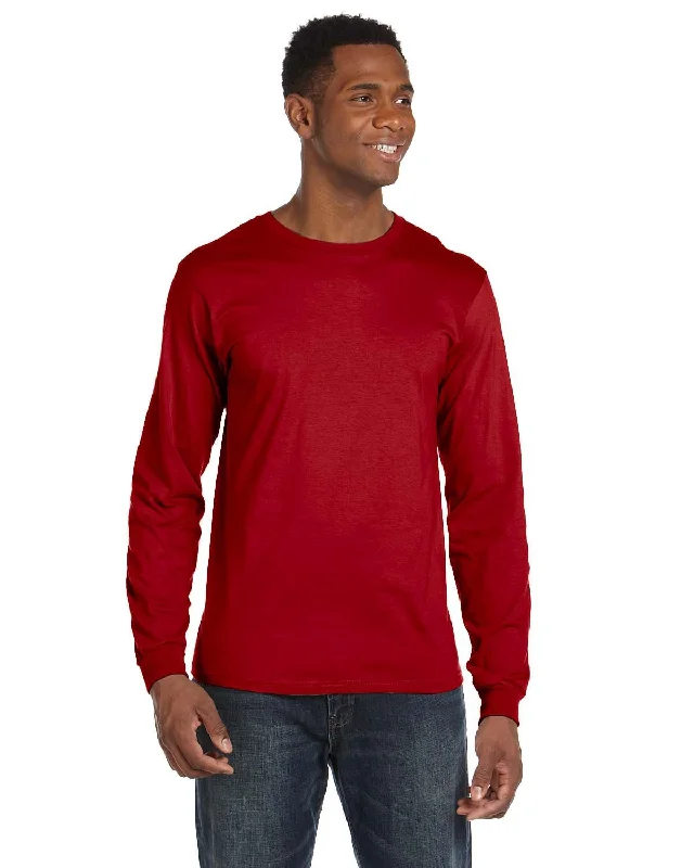 Weekend Savings Bonanza Anvil Long Sleeve Fashion Fit T-Shirt | Red