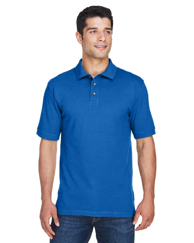 Bargain Bin Harriton Tall Ringspun Cotton Pique Short Sleeve Polo | True Royal