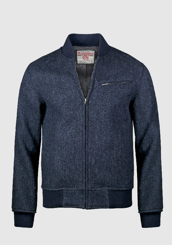 Friends and Family Sale Brandon Baseball Jacket - Navy Herringbone