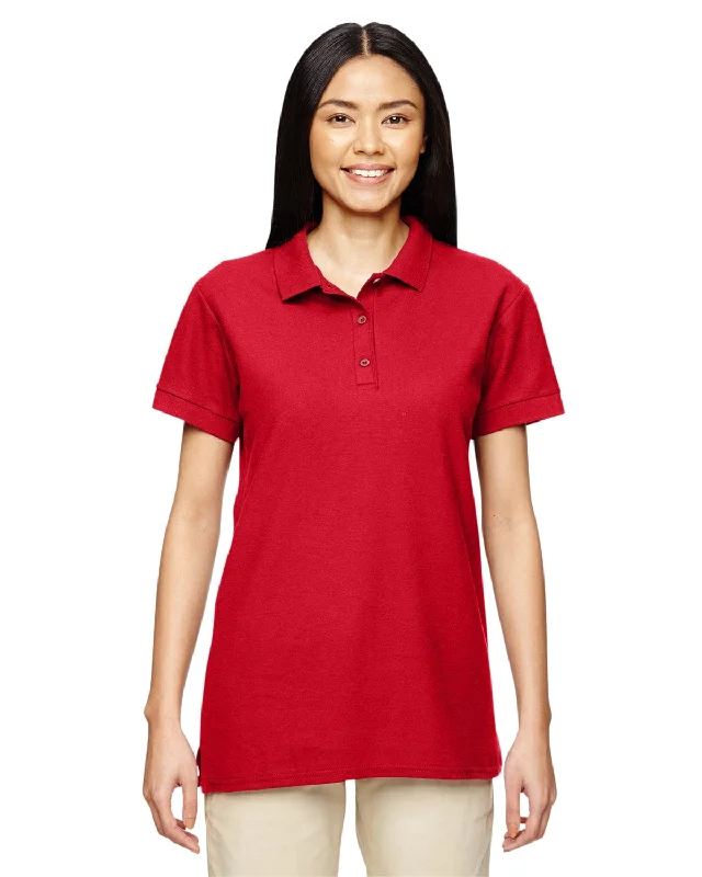 Big Savings Gildan Premium Cotton Ladies Double Pique Polo Shirt | Red