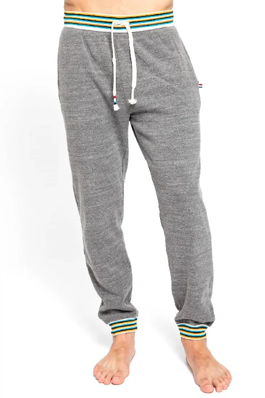 Price Reduction Men's Marigold Stripe Jogger In Heather Grey