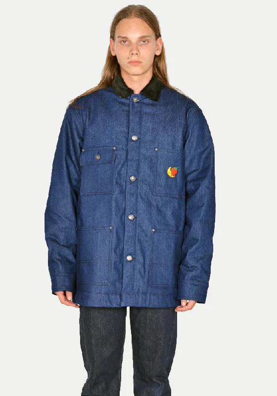 Weekend Deals That Sparkle SKY HIGH FARM SHF04C001-1 UNISEX DENIM CHORE JACKET BLUE
