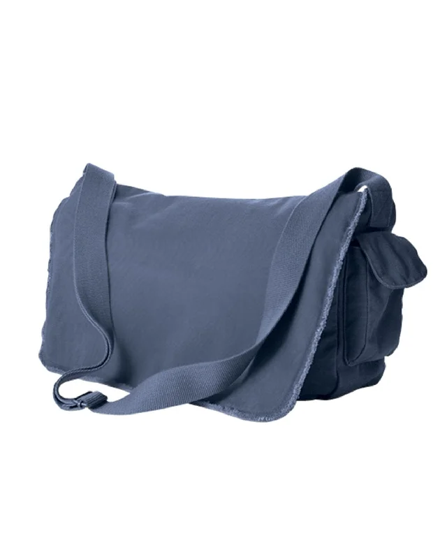 Today Only Authentic Pigment Raw-Edge Messenger Bag | Denim