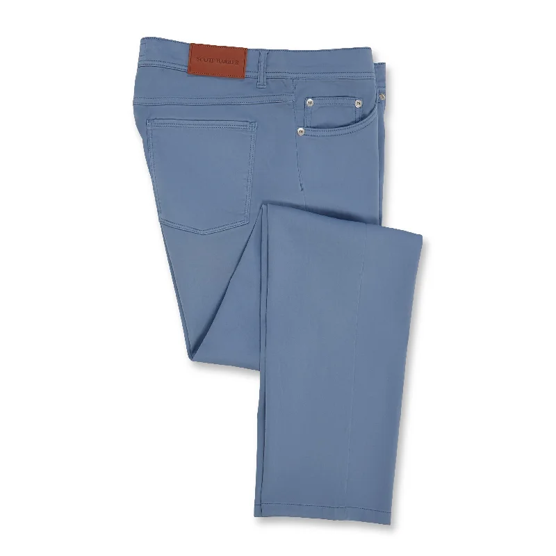 New Deal Sateen 5 Pocket Chino, Country Blue