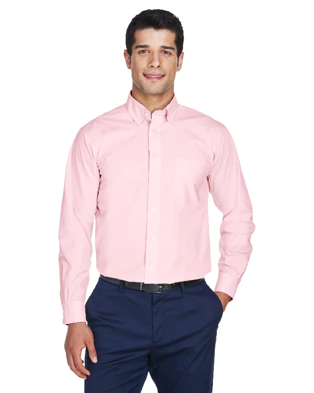 Incredible Offers Devon & Jones Crown Woven Collection Solid Broadcloth Shirt | Pink