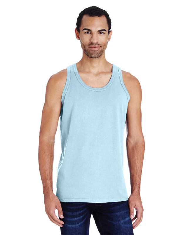 Shop and Save ComfortWash by Hanes Unisex 100% Ringspun Cotton Tank | Soothing Blue