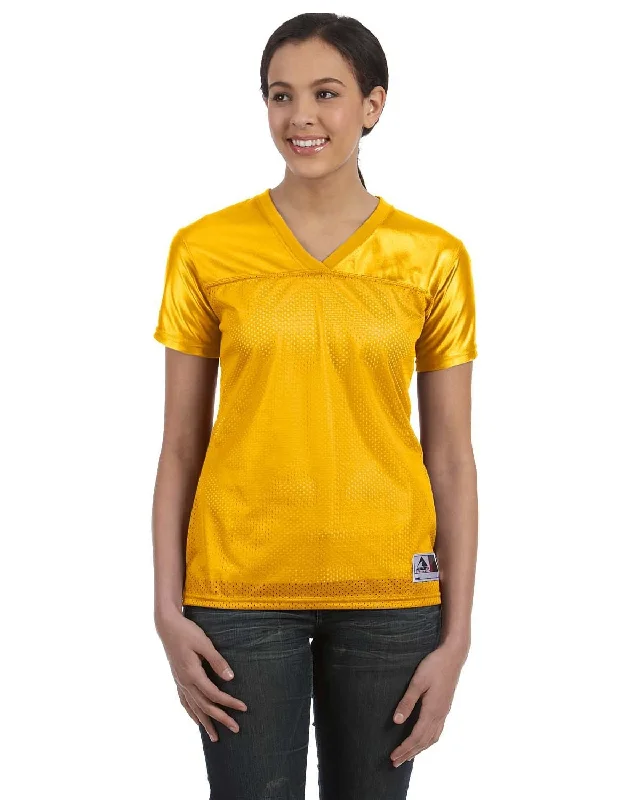 Year-End Clearance Augusta Ladies Junior Fit Replica Football T-Shirt | Gold