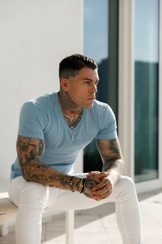 Don't Miss Out Father Sons Classic Light Blue V Neck - FSH360