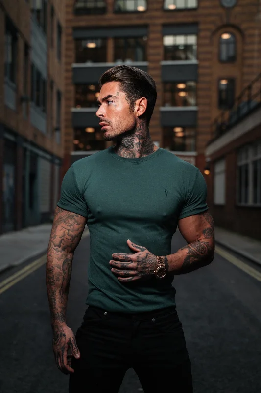 Weekend Bargains to Savor Father Sons Forest Green Bamboo Crew with Tonal Embroidery - FSH920 Weekend Bargains to Savor Father Sons Forest Green Bamboo Crew with Tonal Embroidery - FSH920