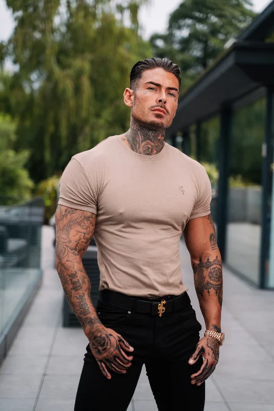 Daily Deals Father Sons Taupe Bamboo Crew T Shirt - FSH839