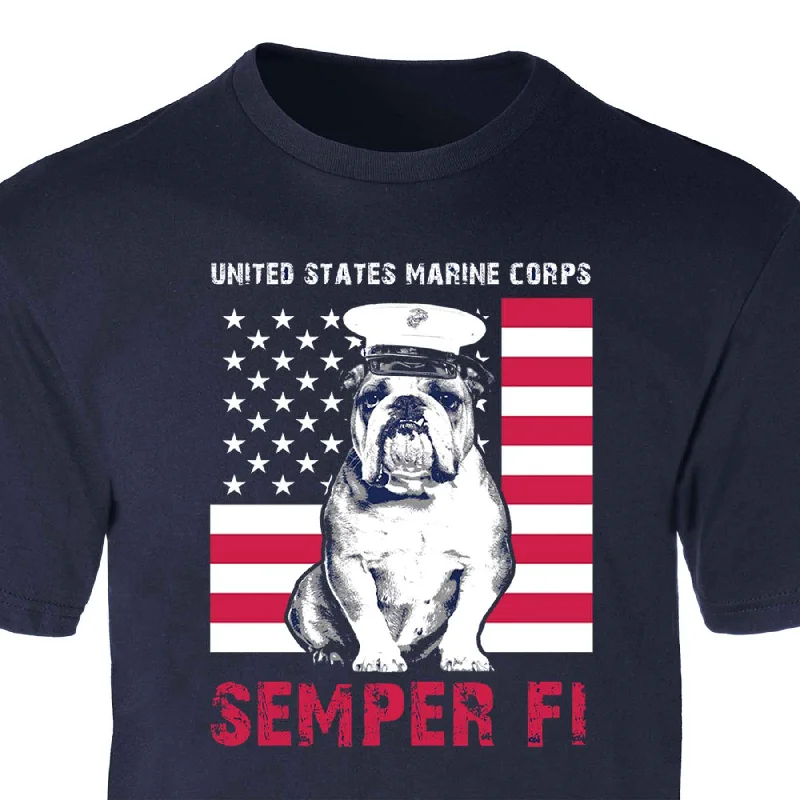 Limited Availability Dress Blues Bulldog Full Front T-shirt
