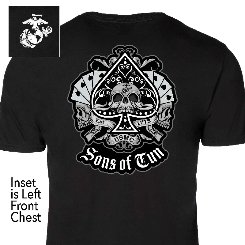 Deep Discounts Sons of Tun Spade Back With Left Chest T-shirt