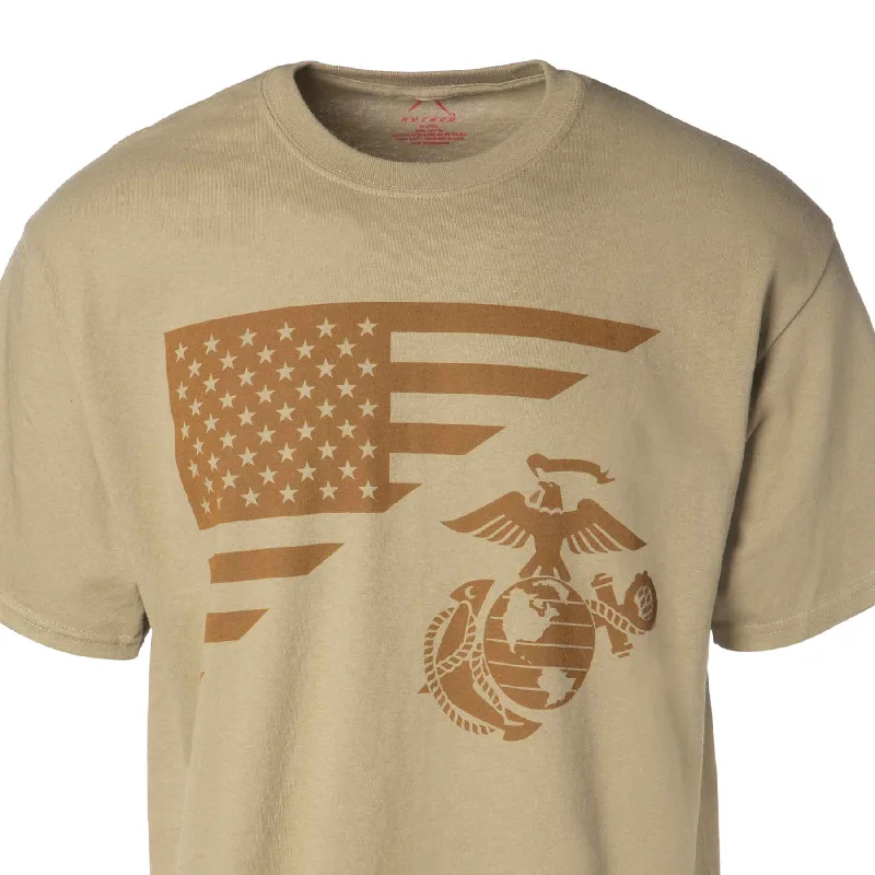 Weekend Savings Spectacle USMC Flag, EGA Emblem T-shirt 100% Cotton
