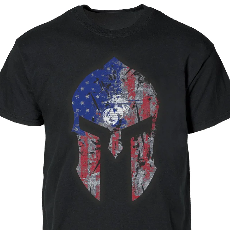 Price Rollback USMC Spartan Warrior Full Front T-shirt