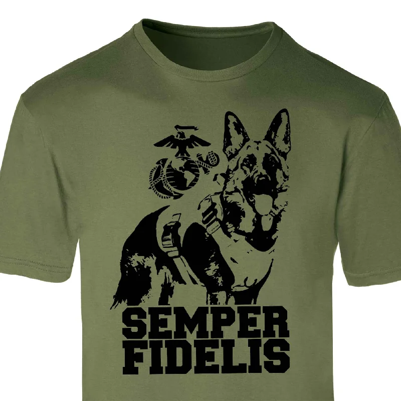 Early Access Marine Corps K-9 T-shirt with German Shepherd Graphic Design
