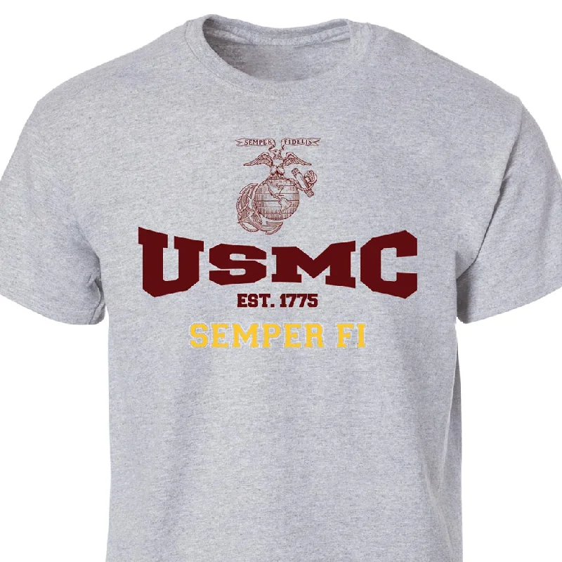 Weekend Discounts You Deserve USMC Semper Fi Est 1775 T-shirt