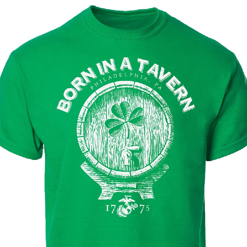 Weekend Bargains to Sizzle Born In A Tavern Shamrock T-shirt