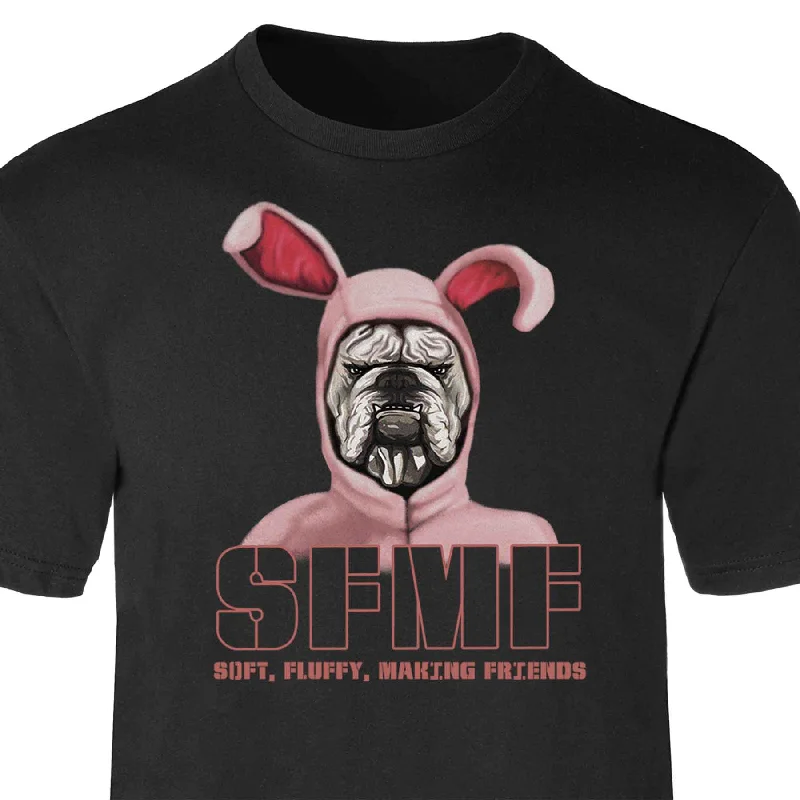 While Supplies Last Marine Corps Bulldog Mascot in Pink Bunny Costume