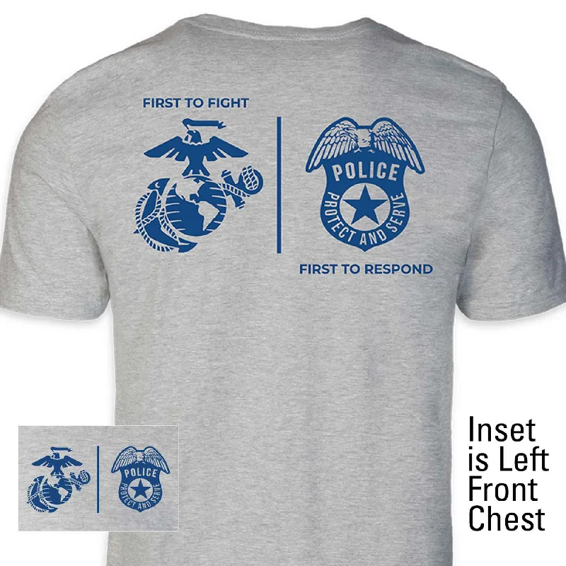 Bargain Prices USMC First Responders Police T-shirt