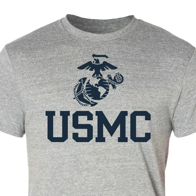 Great Deal Champion USMC Jock Tag Tri-blend T-shirt