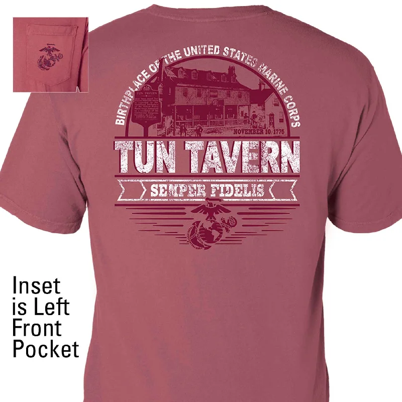 Factory Direct Sale Comfort Wash Tun Tavern Pocket T-shirt