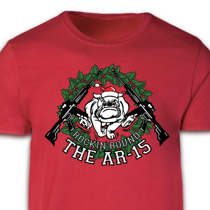 Limited Supply Marine Mascot Rockin' Around the AR-15 Holiday T-shirt