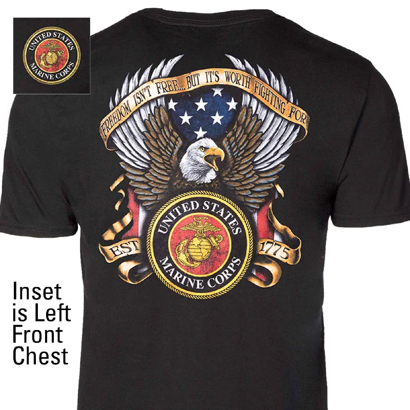 Super Sale Marines Freedom Isn't Free T-shirt