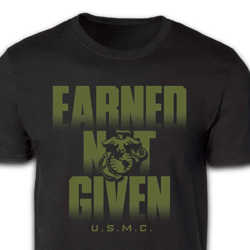 Great Bargains USMC Earned Not Given T-shirt