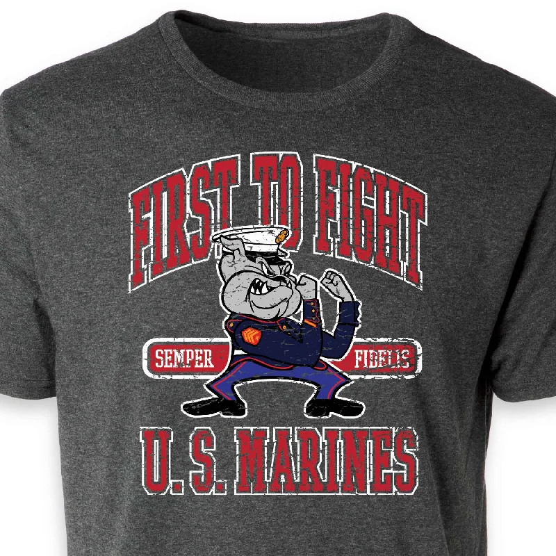 Steal Deal USMC First To Fight Bulldog T-shirt