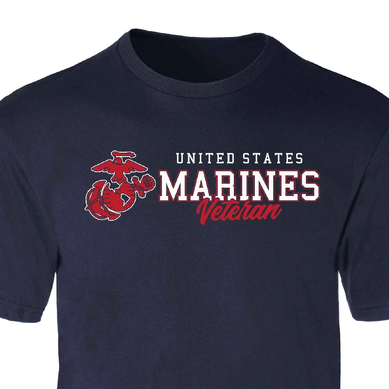 Can't Beat USMC Veteran Script T-shirt