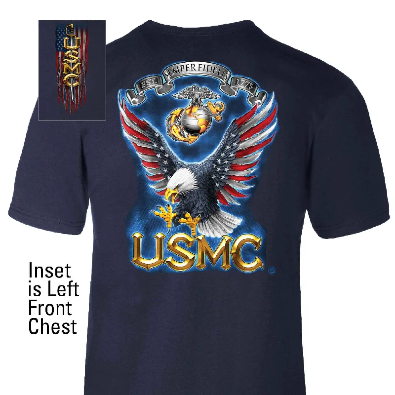 Midnight Madness USMC USA Eagle T-shirt