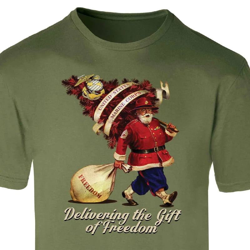 Limited Quantity USMC Santa's Gift of Freedom T-shirt