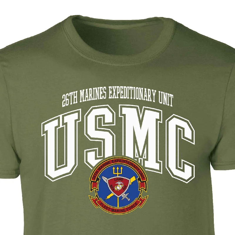 Weekend Shopping Bliss 26th Marines Expeditionary Arched Patch Graphic T-shirt