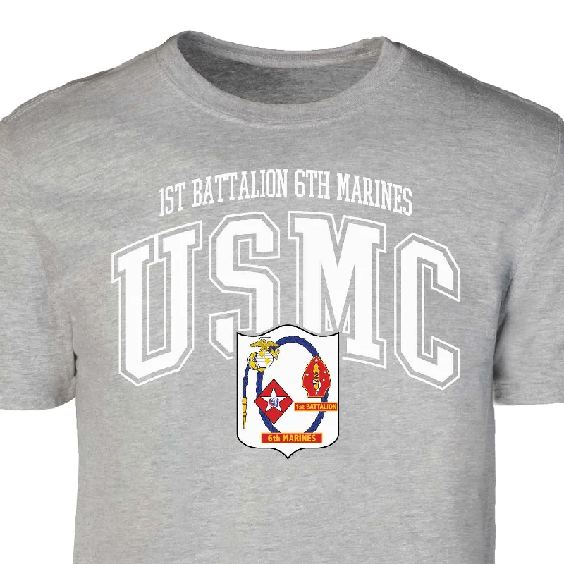 Don’t Miss Out 1st Battalion 6th Marines Arched Patch Graphic T-shirt