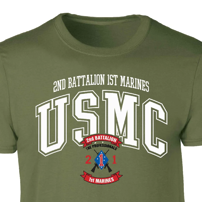 Weekend Bargains to Indulge In 2nd Battalion 1st Marines Arched Patch Graphic T-shirt