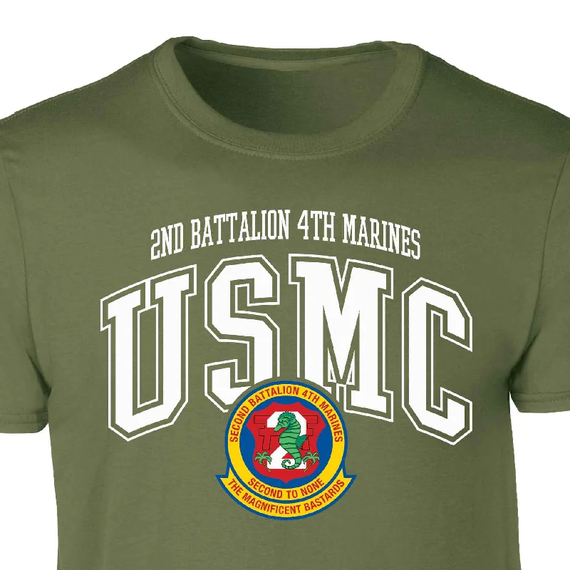 Sale Event 2nd Battalion 4th Marines Arched Patch Graphic T-shirt