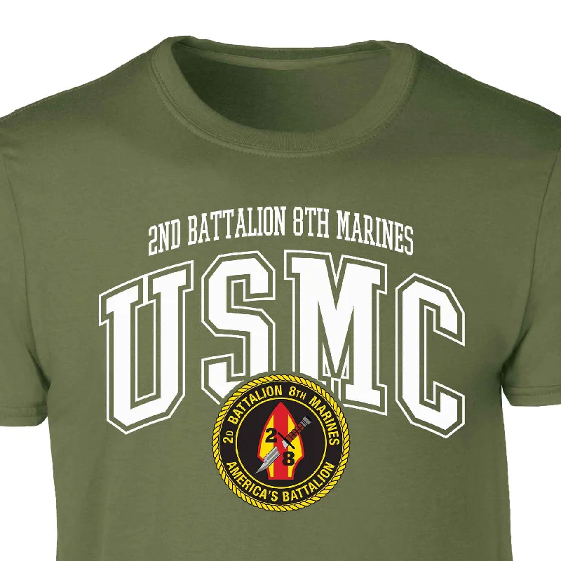 Limited Edition 2nd Battalion 8th Marines Arched Patch Graphic T-shirt